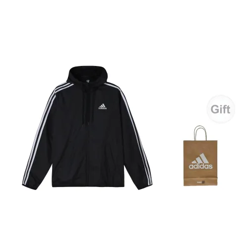 Adidas Jackets Men Black With Gift Bag