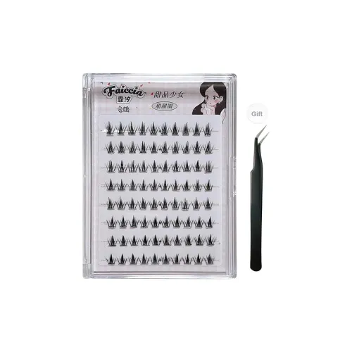 FAICCIA Несколирующий Тонкая Талия Искусственные Веки Одиночный Кластер Укрепляющий Клей Кончик Стиль