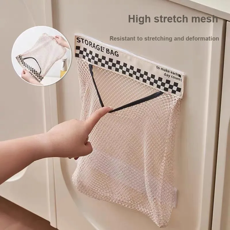 MOST ORIGINAL DESIGN Elastic Mesh Dormitory Kitchen Bedroom Socks Large Capacity Storage Bag Trash Bag-5