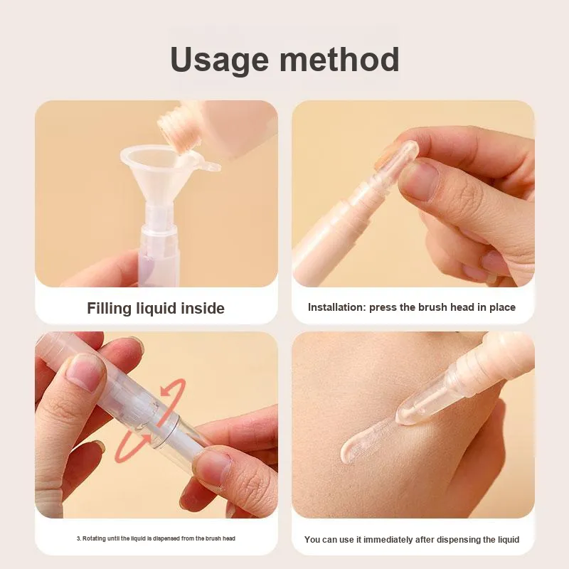 ZHENZI Liquid Foundation Refillable Pen Vacuum Flask Reusable Makeup-15