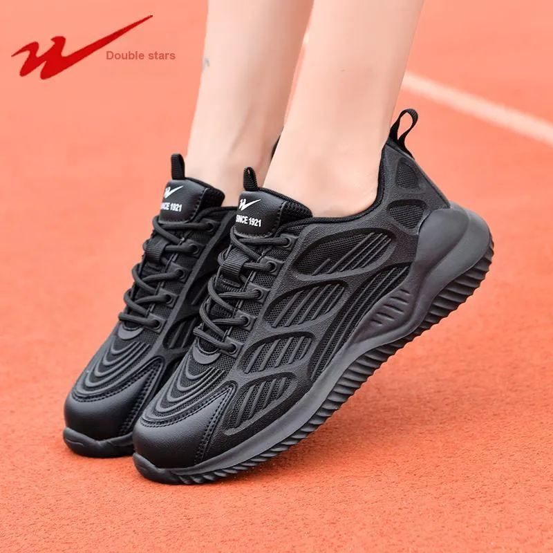 Binary Cushioning Rebound Lightweight Breathable Slip Resistant Low Top Casual Shoes Unisex All Black-9