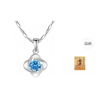 GLOIRE 999 Fine Silver Necklaces Women's Versatile Commute Gift Box Set