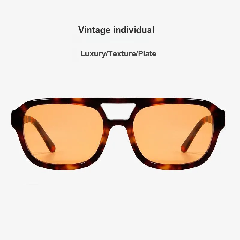 ROLLOTD Plate Frame Rectangular Sunglasses Unisex-7