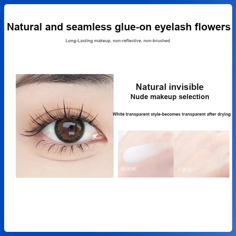 Plantpro Glue on False Eyelashes+Eyelash Removal Solution Natural Long Lasting Portable Easy Cleaning-2