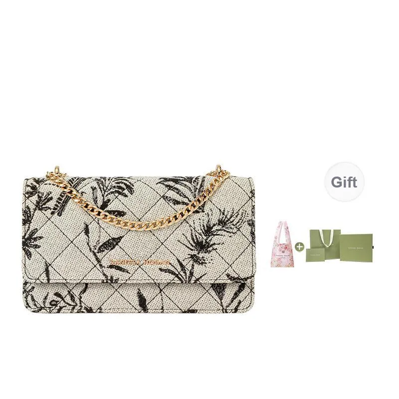 VANESSA HOGAN Lingge Series Fabric Women's Bag, Chain Bag, Crossbody Bag Trumpets Women's Black/Blue/Gray/Ecru-5