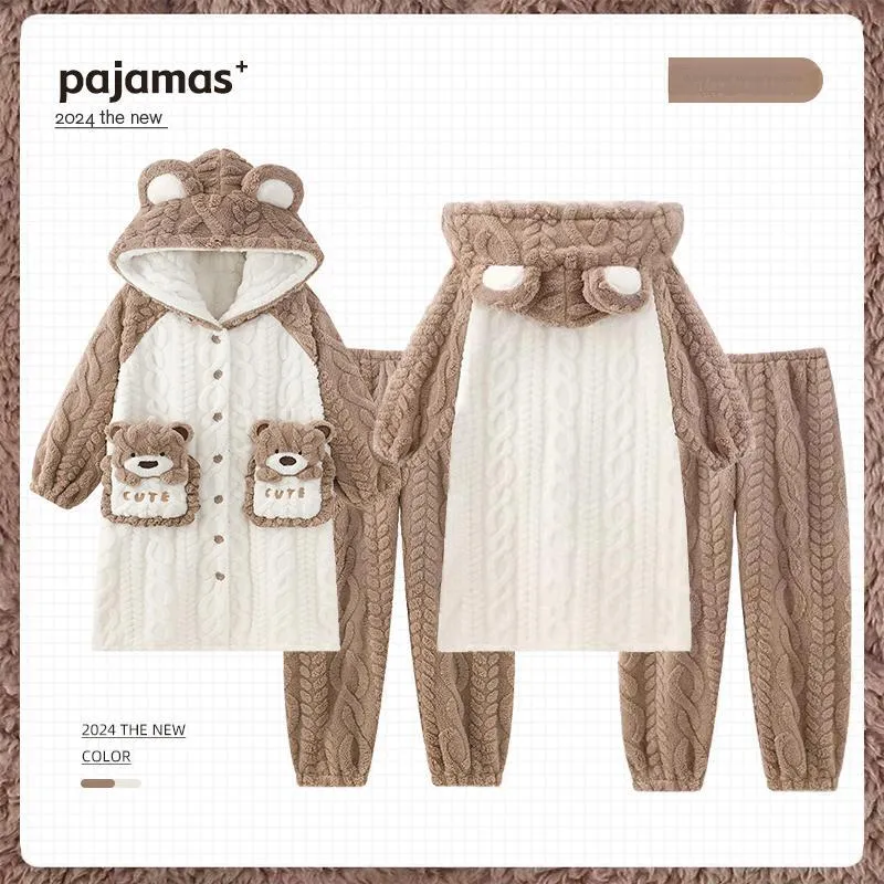 O'MESIK Pajama Set Women's Brown-1