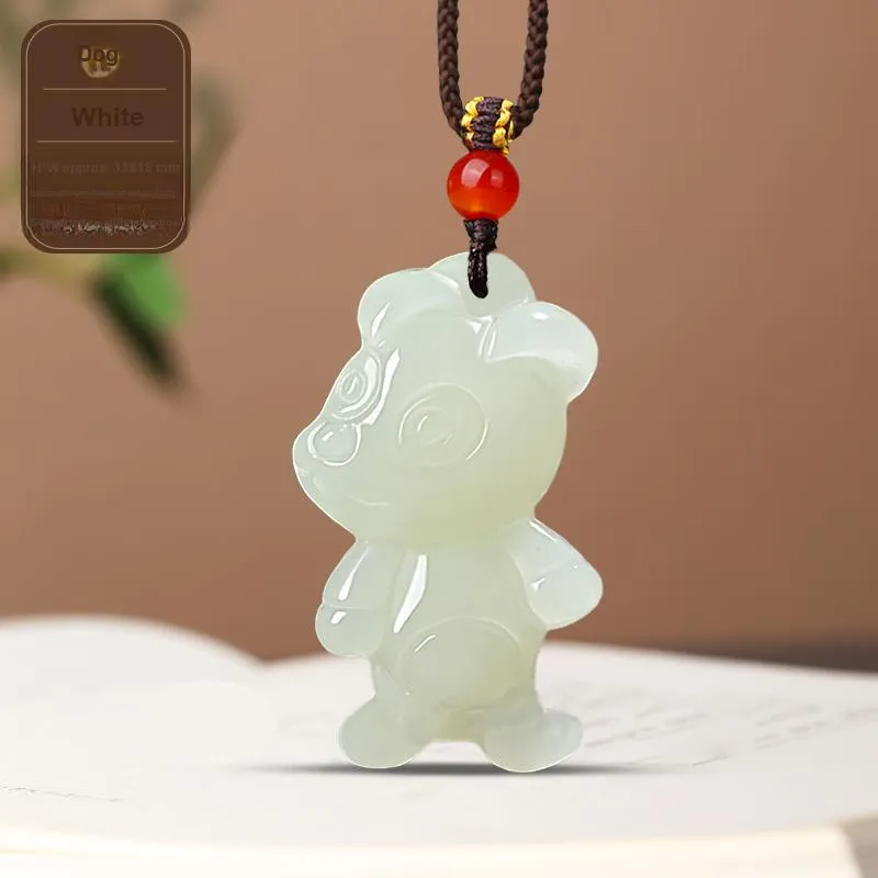 KUNYUYAO Hetian Jade Pendants White Jade Unisex-43