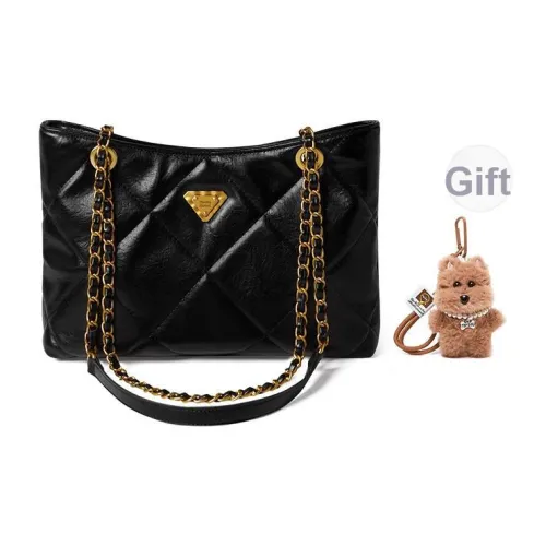 15 MINS Сумка Tote из синтетической кожи сумка через плечо стандартная женская полночный черный