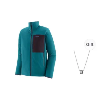 Patagonia Jacket Men's Dark Blue With Necklace