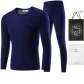 Silk Clothing Sets (Royal Blue)-Silk Care/Double-Layer Thickened