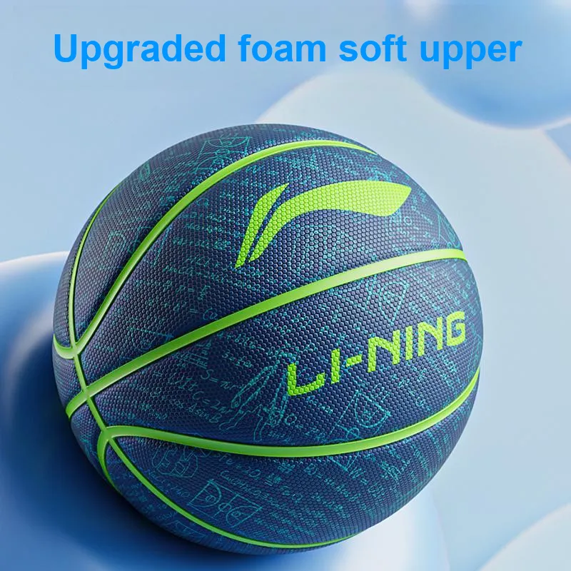 LiNing Rubber Basketball Deep Sea Blue Size 7 Ball Size 5 Ball Street Training Unisex-1