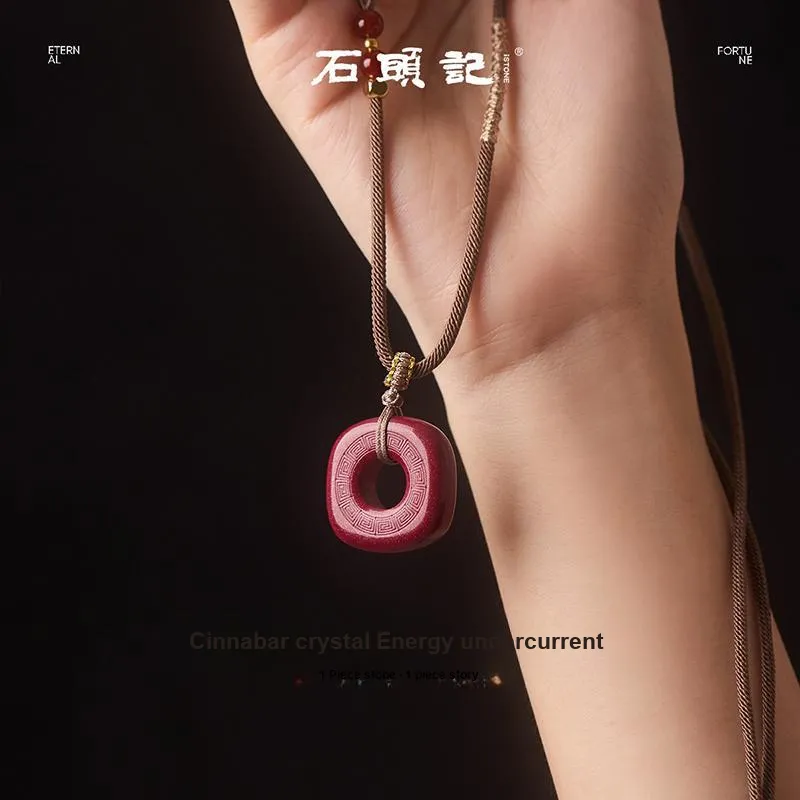 Stone Notes Reconstructed Cinnabar Necklaces Unisex-1