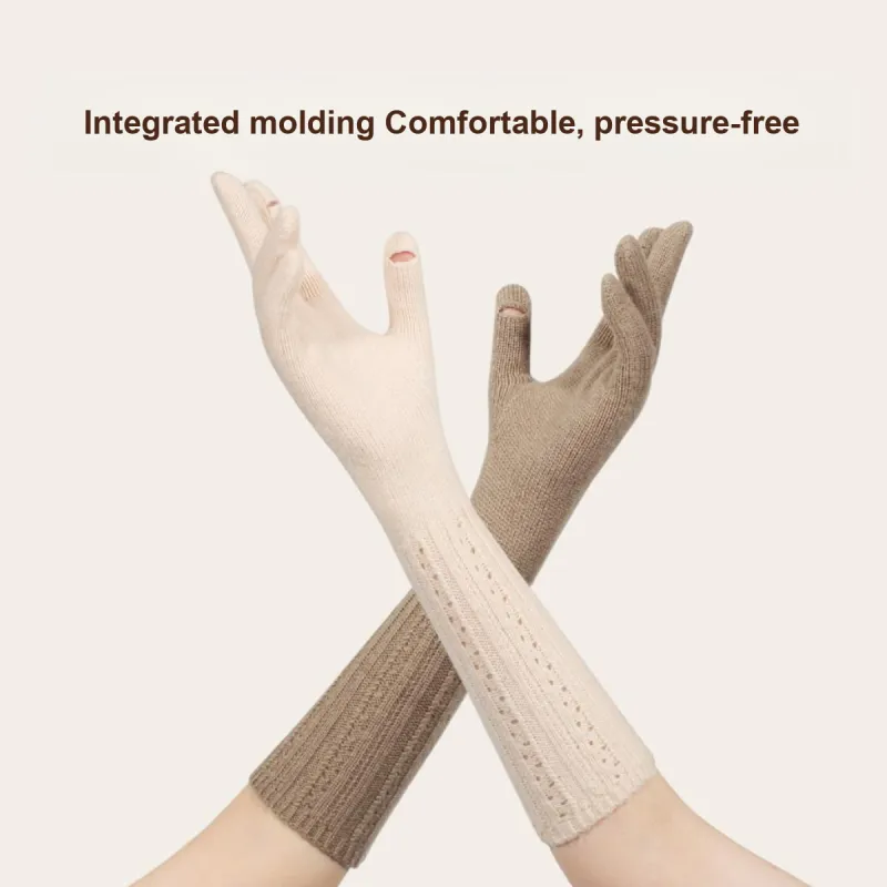 CACUSS Junior Sheep Wool Knit Gloves Women's-10