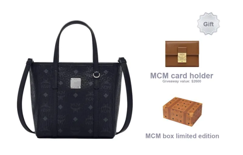 MCM Toni Shopper Mini Visetos Black-9
