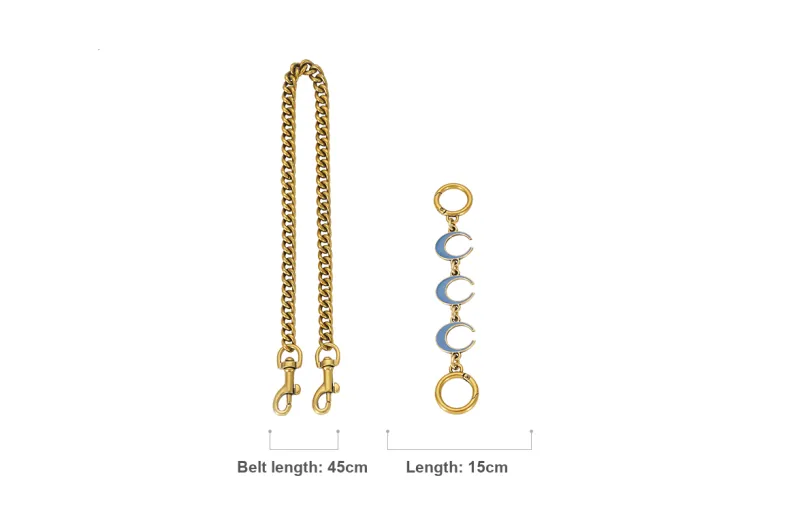 Lan Bao Fan Metal, Alloy Coach Bag Strap Accessories Unisex Antique Gold-2