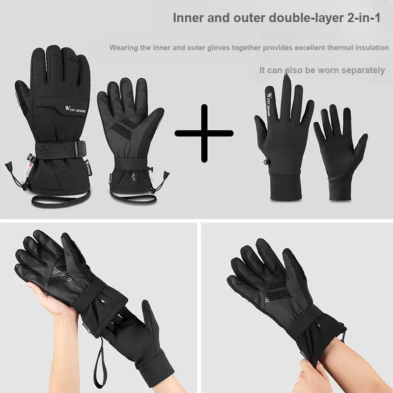 WEST BIKING Riding Equipment Cycling Glove Outdoor Unisex Snow Beauty Cotton M/L/XL/XXL-2