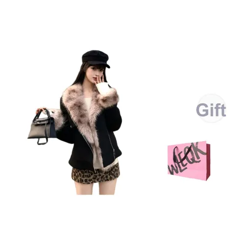 CTRTRC Черный Женские Меховые изделия