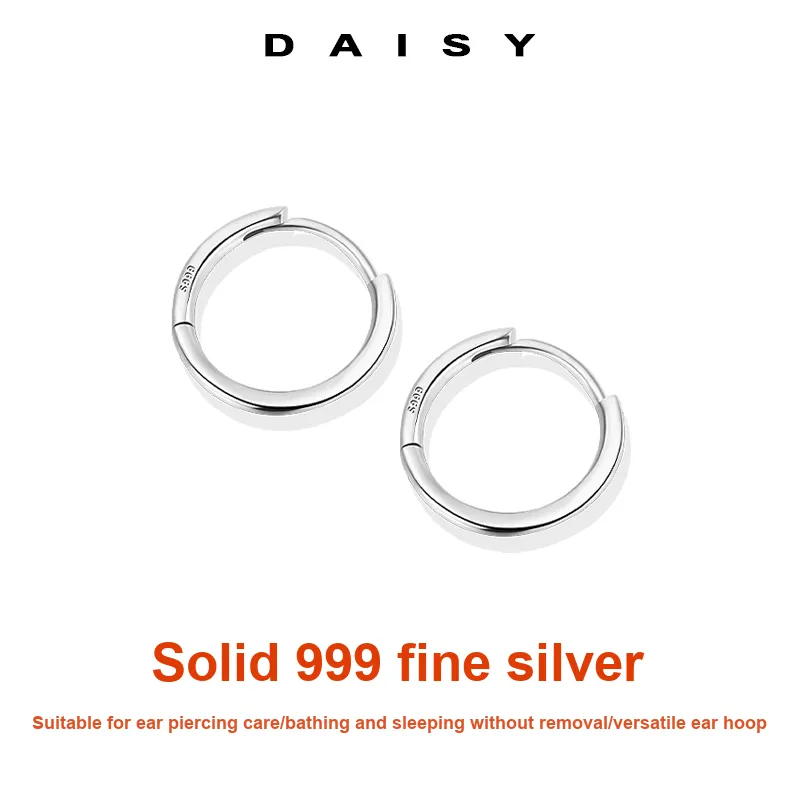 Daisy Dream 999 Fine Silver Earrings Unisex-2