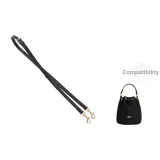 1.2cm-Width Black Litchi Grain Adjustable