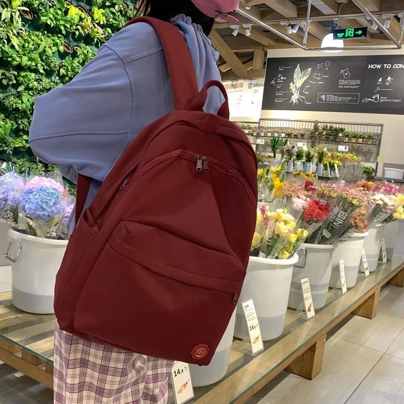 Parker Bear Nylon Backpack Unisex Black/Red/Ecru/Pink-9
