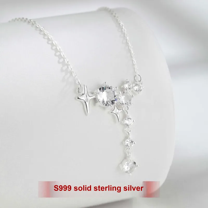 MISS WEI 999 Fine Silver Necklaces Women's-1