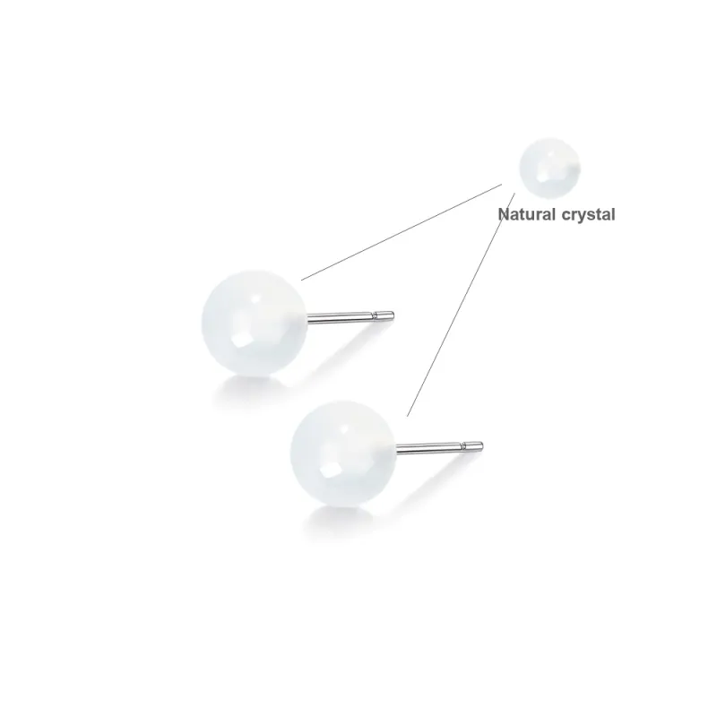 GUDS GAVE Crystal Jade Stud Earrings Unisex-5