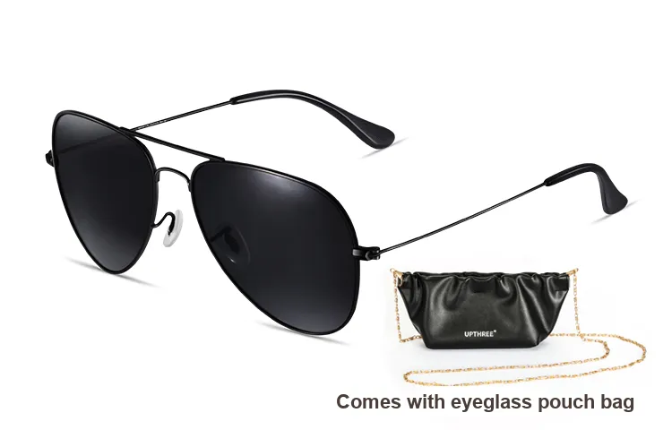 Upthree Stainless Steel Aviator Sunglasses Unisex-0