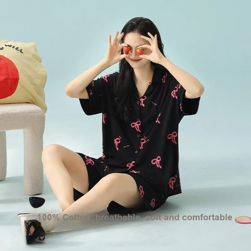 XIAFENYAN Pajama Set Women's Black-4
