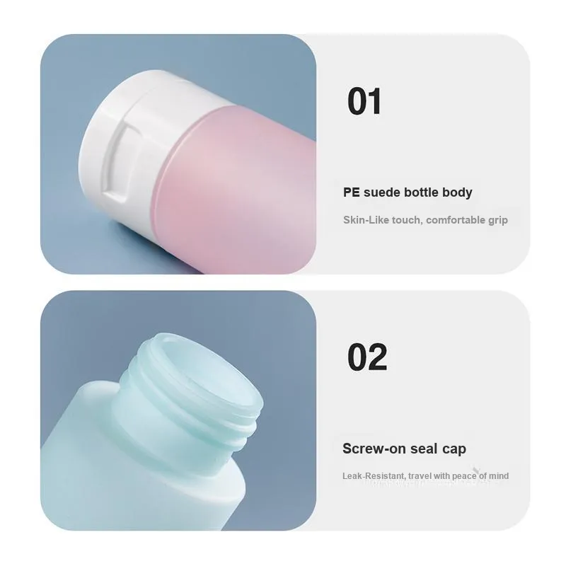 JIAOXUEFEI Portable Travel Lotion Sample Shampoo Shower Gel Skincare Product Empty Bottle-5