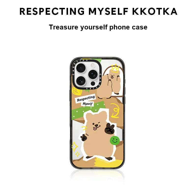 CASETIFY TPU Material KKOTKA Cherish Yourself Phone Cases Compatible With IPhone 16/15/14/plus/pro/ma Cartoon-1
