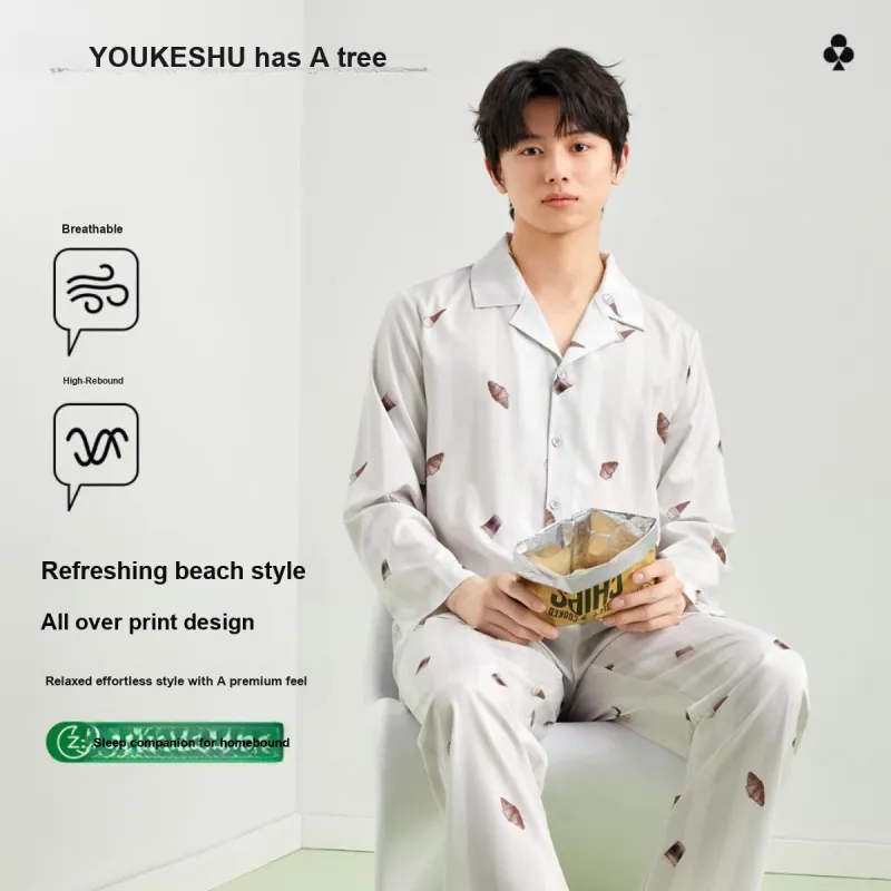 YOUKESHU Pajama Set Men's Shopping Bag-12