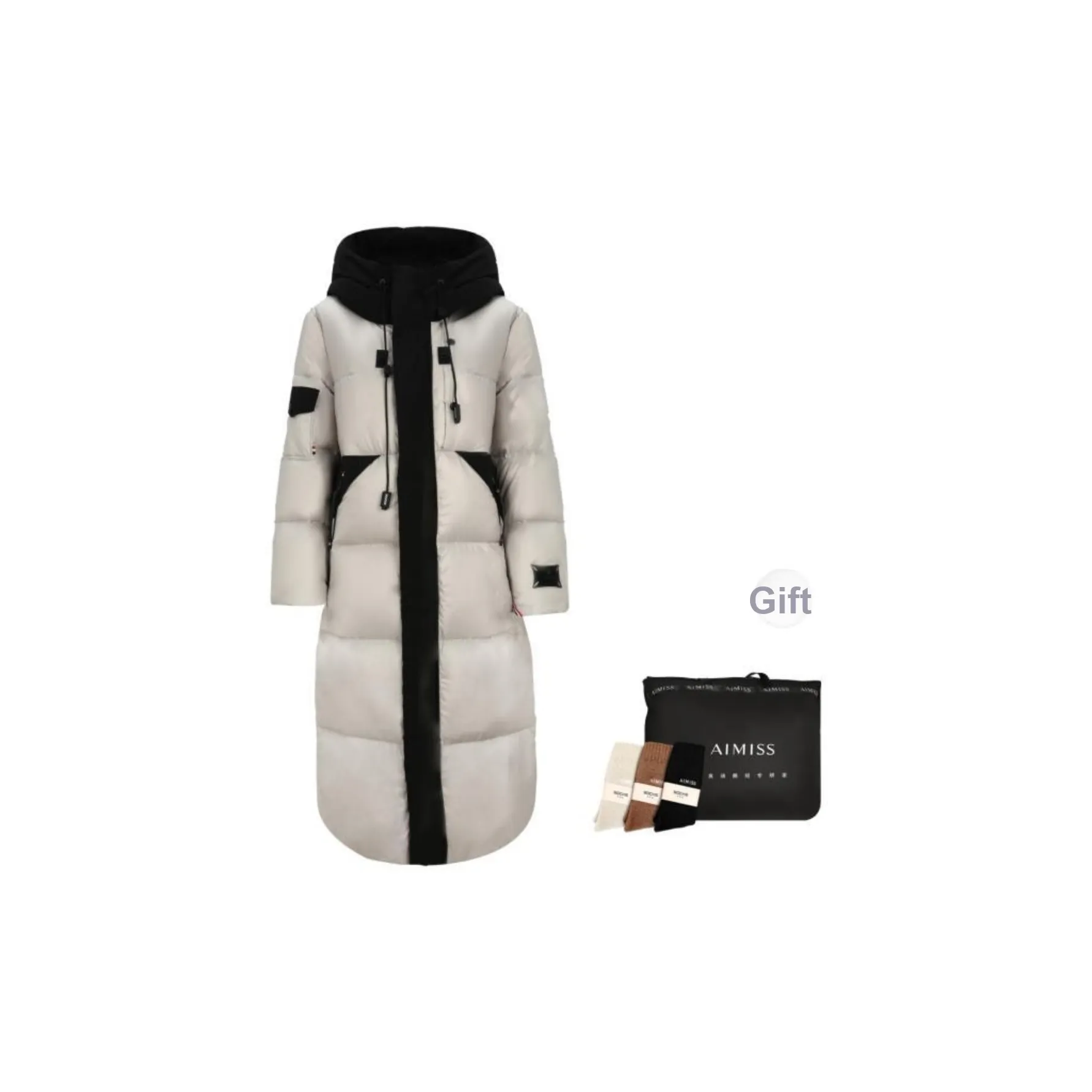 AIMISS Heart Series Down Jacket Women's Morning Gray