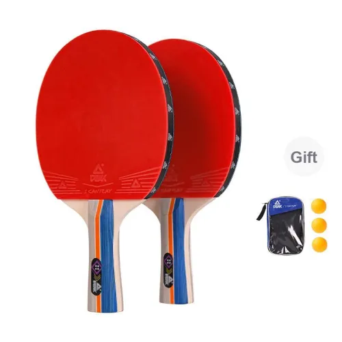 PEAK Combat Knife 4 Star Auction Ping Pong Paddles Unisex Double Sided Inverted Rubber Black Red Blue Double Rackets