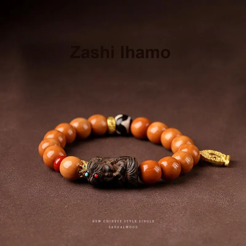 HANCANG Monkey Head Walnut Bracelets Unisex-1