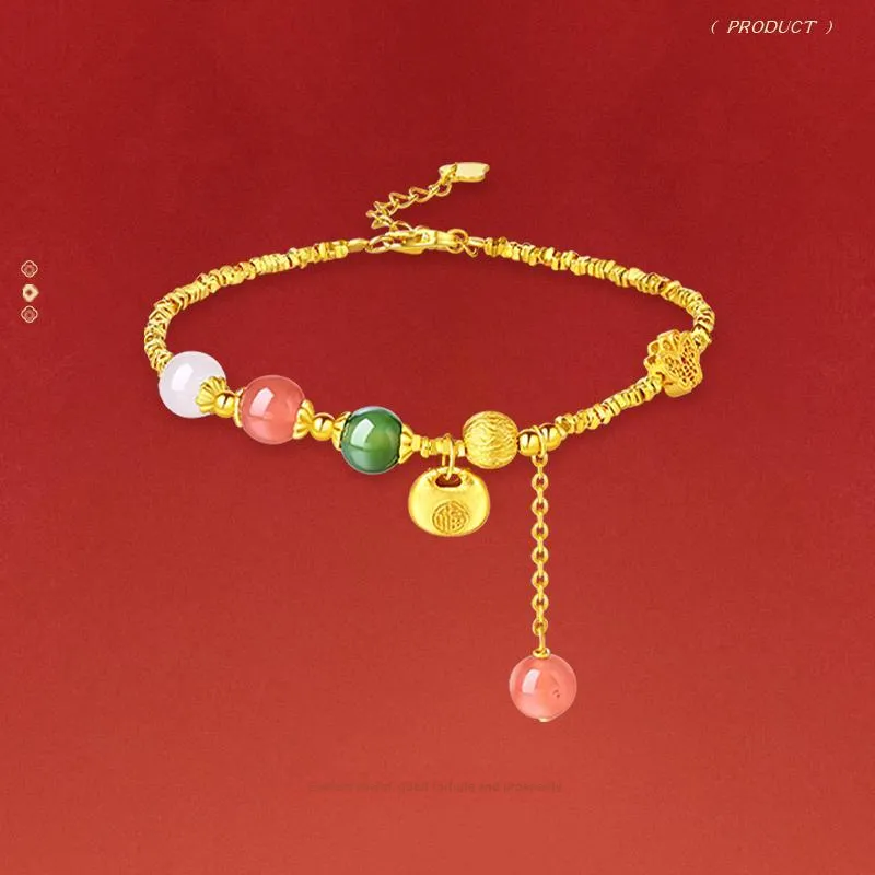 JINLIUFUJIXIANG Natural Agate Jade Bracelets Unisex-4