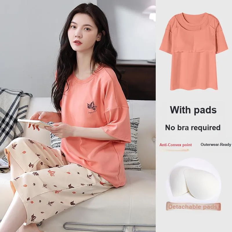 FENTENGCARE Pajama Set Women's Coral-2