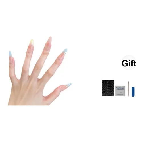 OUYUJI Ручной Съемный False Nail Средний Угол Овал Кожа Стиль Смudge Instagram