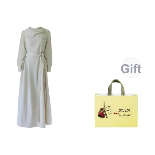 COHX Женские Длинные Платья с Длинными Рукавами