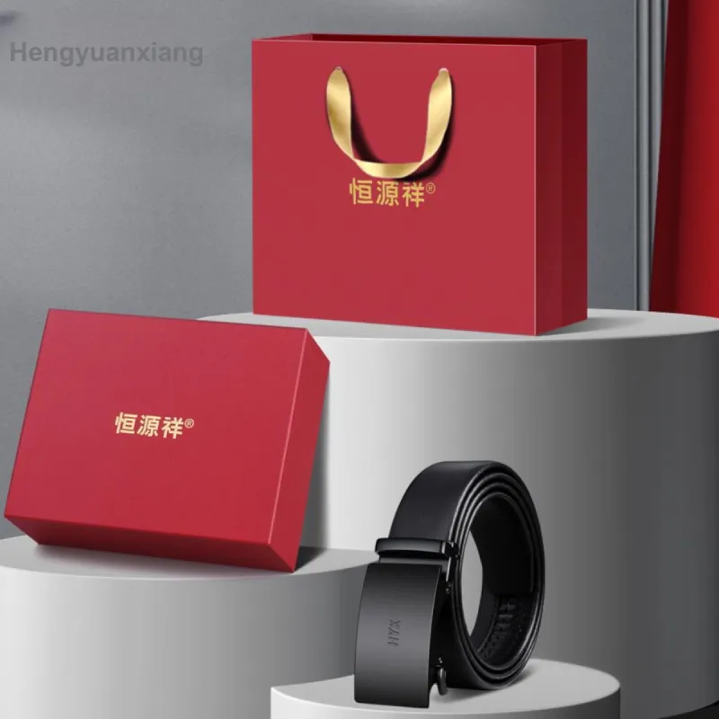 H YXIANG Cow Leather Belts Men's 3.5cm-5