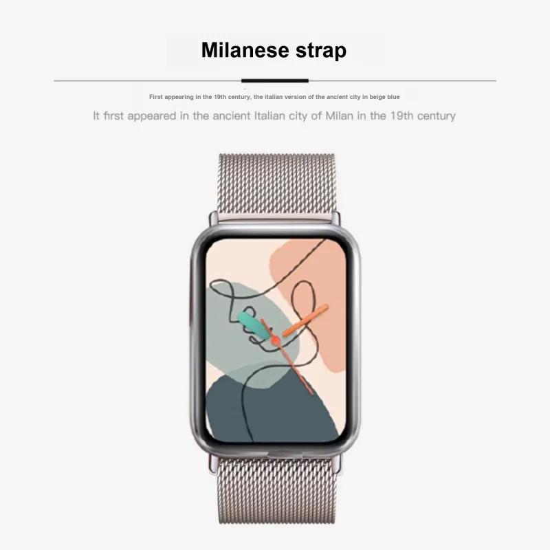 CHUANGYIDA Watch Band Xiaomi Red Beige Compatibility 135 210mm Stainless Steel Material-3