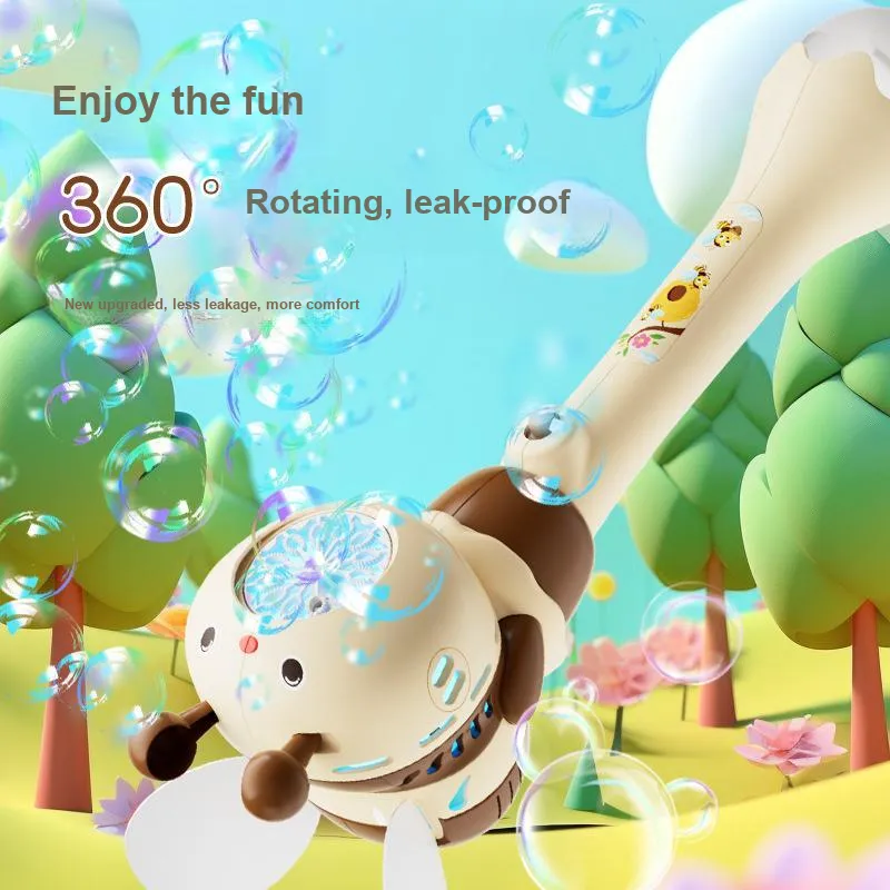 JOY FUER Cute Bee Wand Electric Multi Strand Large Capacity Automatic Bubble Machines-2
