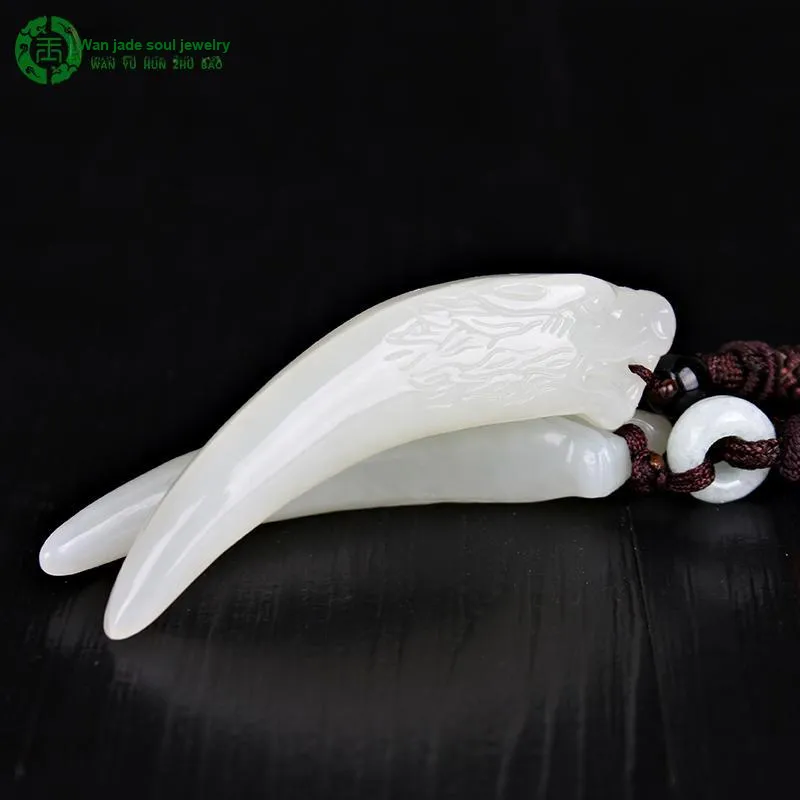 WANYUHUN Pendants White Jade Unisex-3