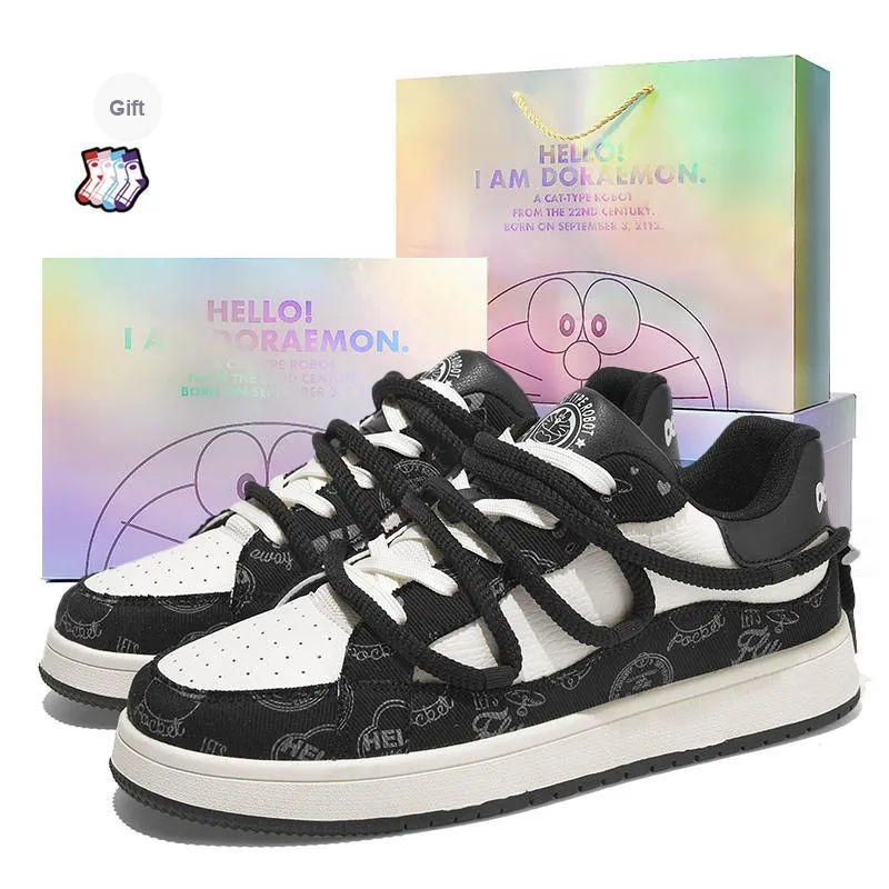 DoraemonA Box Limited Edition Puffy Shoes Low-Top Skateboard Shoes Unisex-61