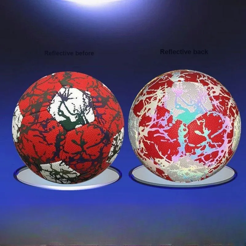 FEIERDUN Size 5 Soccer PU Machine Stitched Soccer Ball Red-1