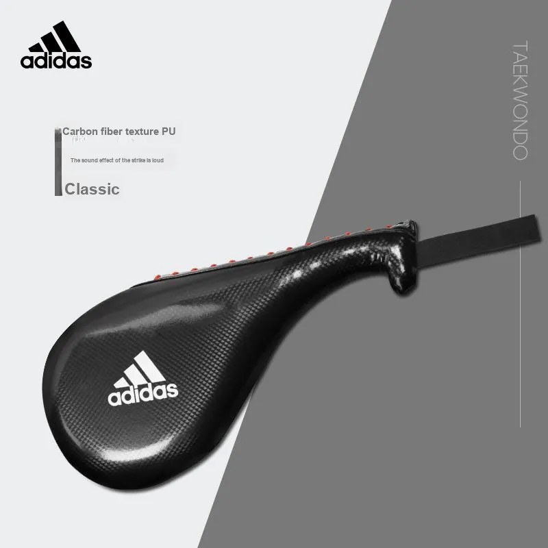 Adidas Taekwondo Equipment Taekwondo Kick Pad Carbon Fiber Texture Maya PU EVA Inner Liner Unisex Black-3