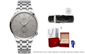 I&W CARNIVAL HWGUOJI Automatic Mechanical Movement Stainless Steel Watchband Watch Men's Watches White Dial