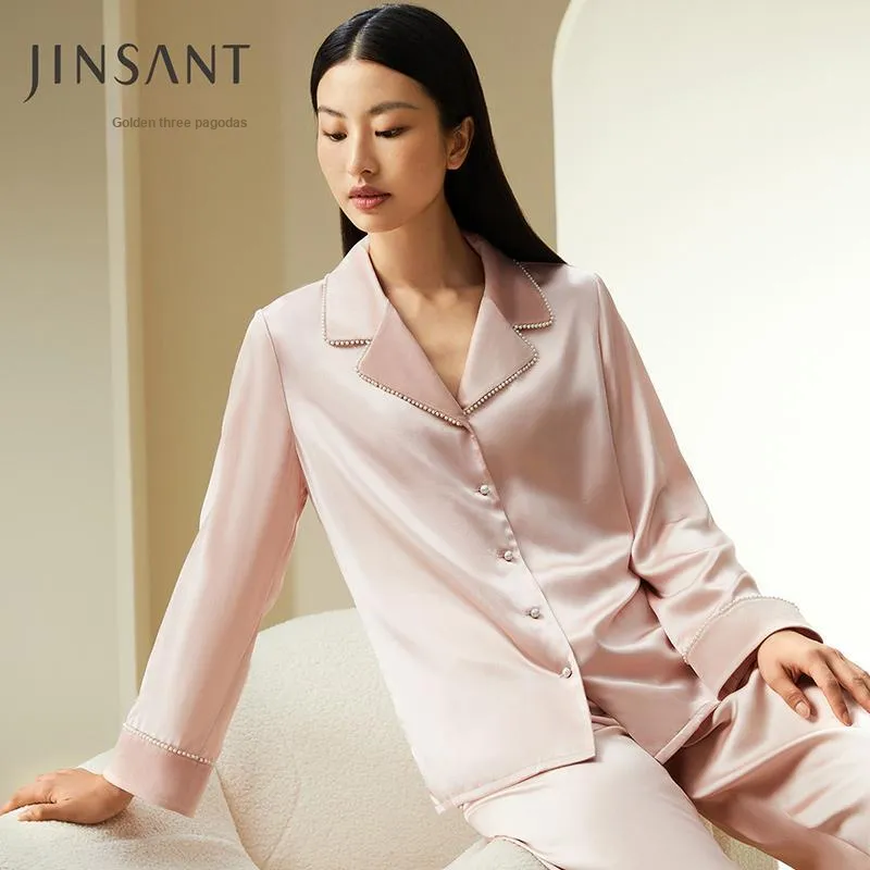JINSANT Pajama Set Women's Gift Box Set Peach Overflow Pink-1