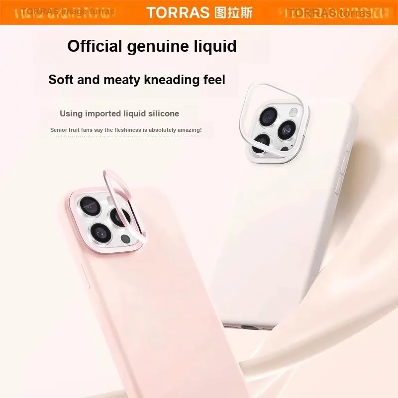 TORRAS Silicone Material Extra Thin Anti Fingerprint Phone Cases Compatible With IPhone 16/15/Pro Max/Pro Solid Color-13