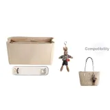 Ecru Shoulder Strap Pad+Beige Liner+Pendant (Bag Not Included)