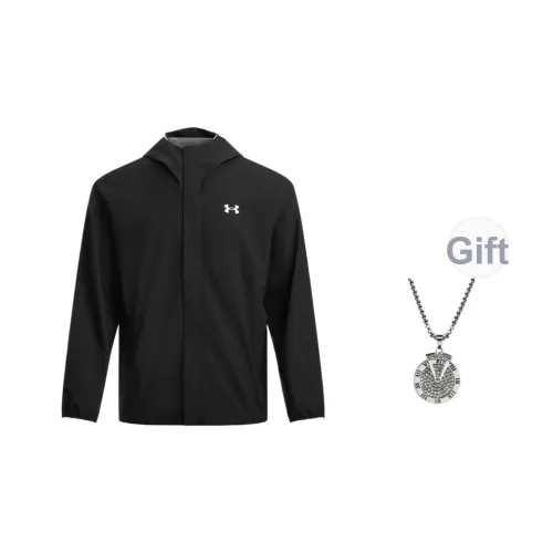 Under Armour Куртки и Пальто Мужские Черные с Ожерельем